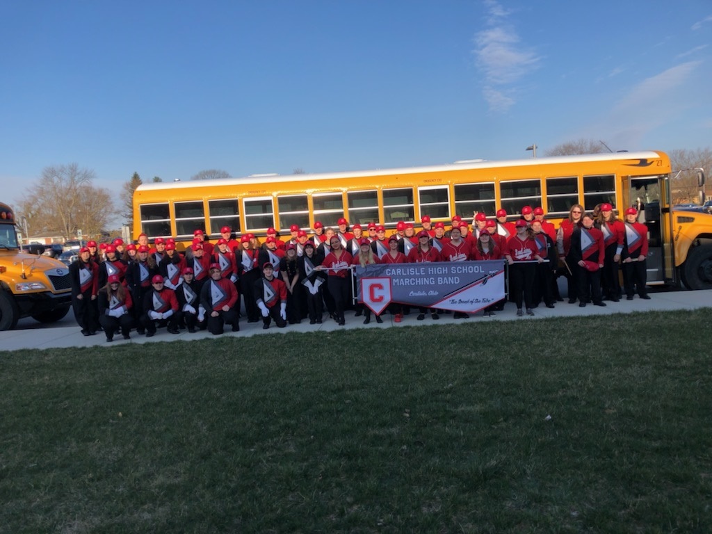 Marching Band in Cincinnati Reds Opening Day Parage